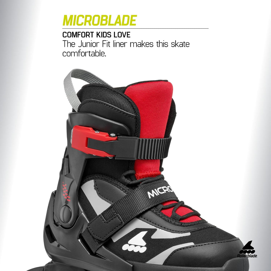 Rollerblade Microblade Kid's Adjustable Fitness Inline Skate, Junior, Youth Performance Inline Skates