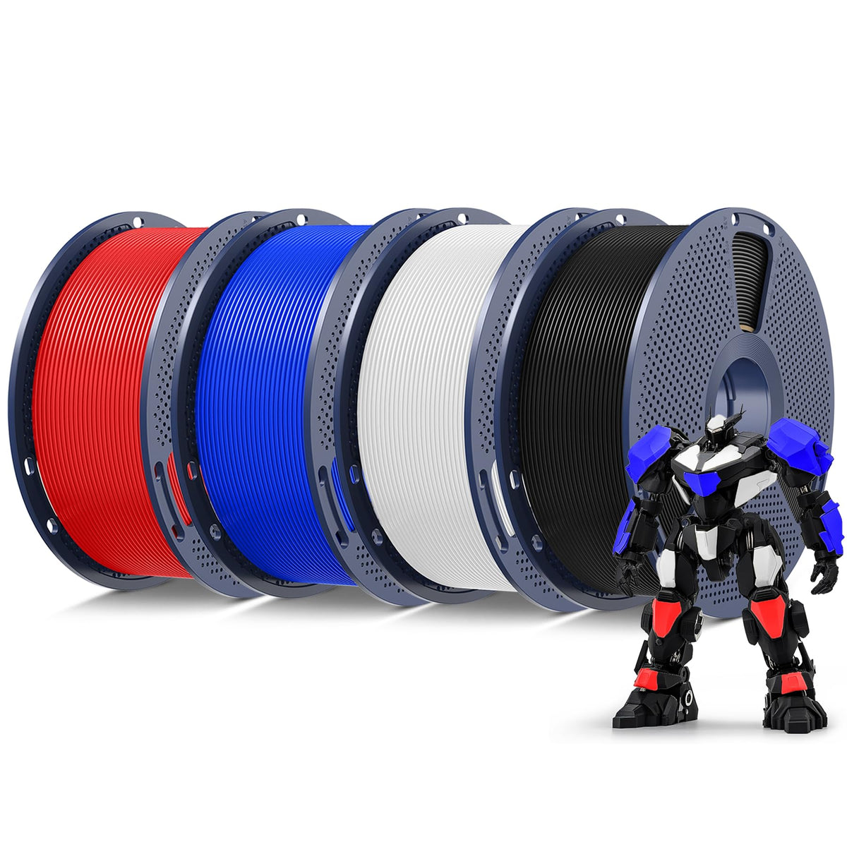 SUNLU PETG Filament 1.75mm,10kg,10 Packs Multi-Color