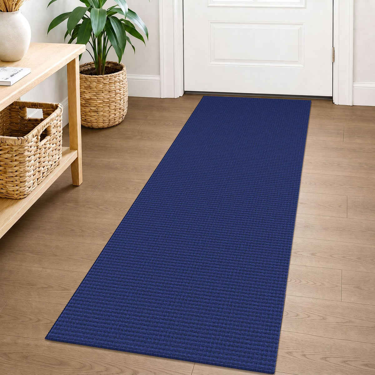 EARTHALL Woven Area Rugs 6x9 Ft Washable Living Room Rugs Non Slip Rubber Backed Dining Room Rug Braided Bedroom Rugs Indoor Floor Carpet for Living Room, Bedroom, Dining Room, Beige/Ivory