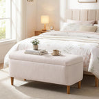 39.4" Ottoman with Storage Upholstered Storage Bench for Living Room