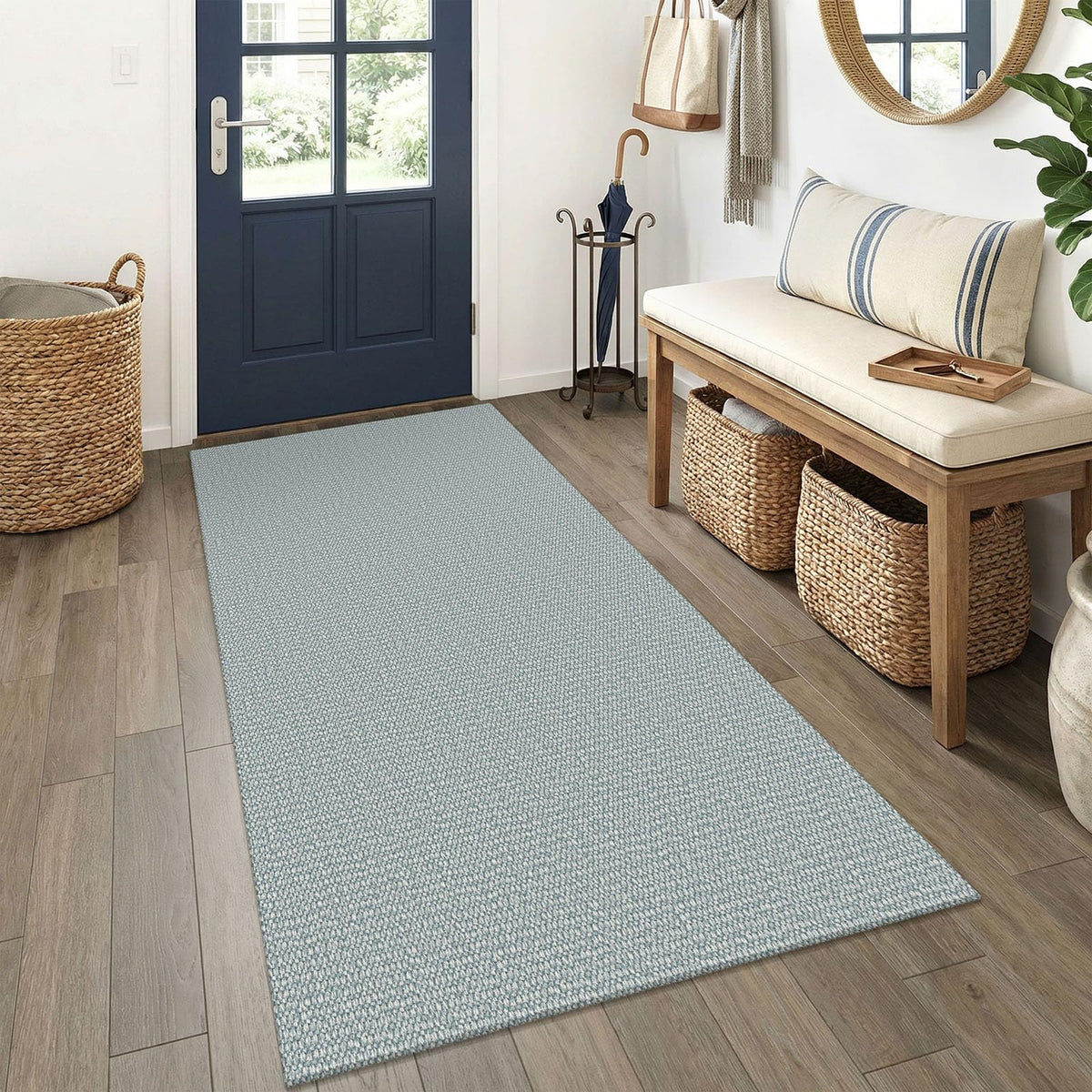EARTHALL Washable Area Rug, Non Slip Living Room Rug, 5x7 Ft, Sand/Beige
