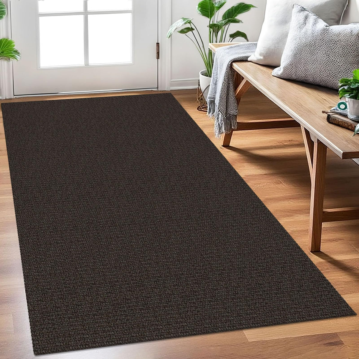 EARTHALL Washable Area Rug, Non Slip Living Room Rug, 5x7 Ft, Sand/Beige