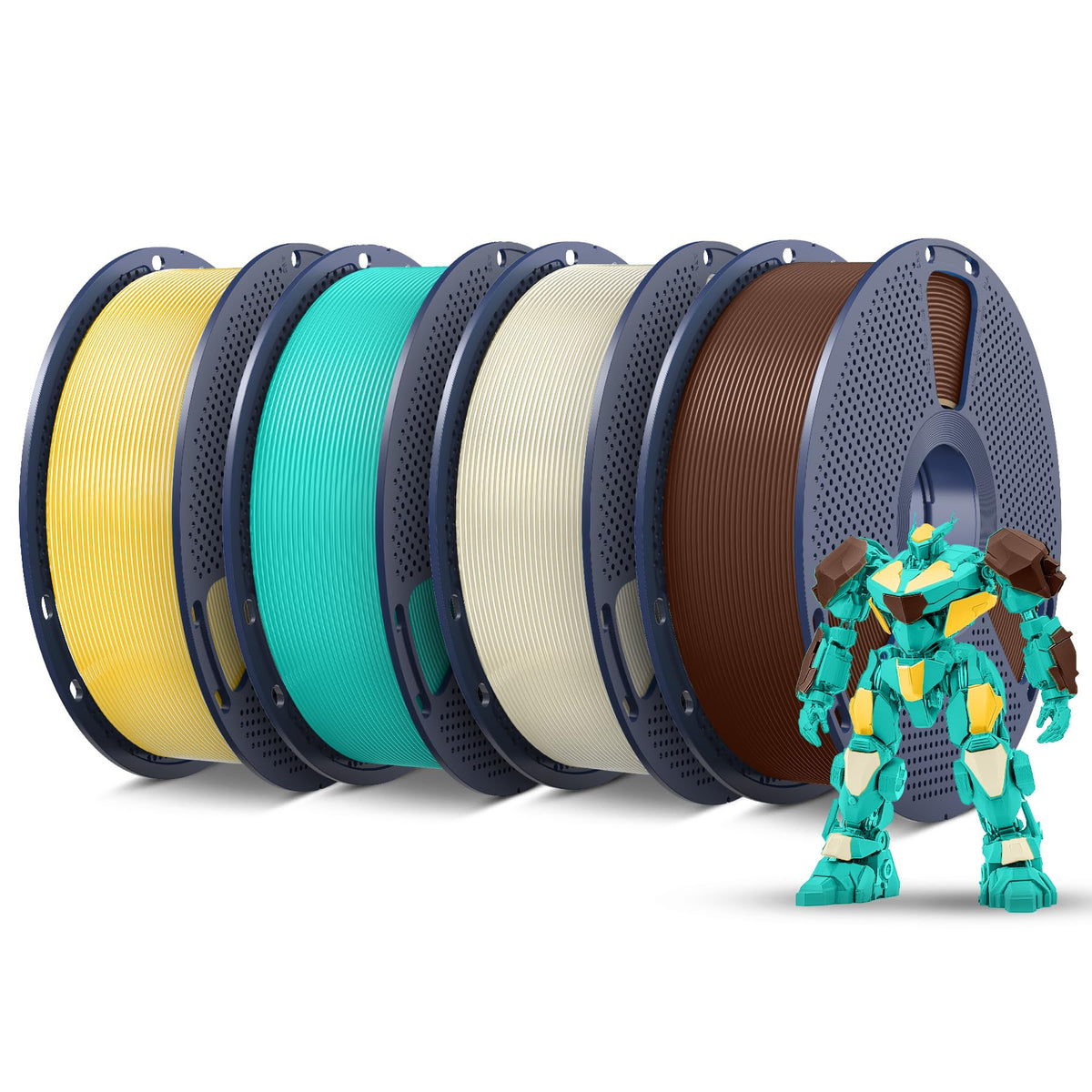 SUNLU PETG Filament 1.75mm,10kg,10 Packs Multi-Color