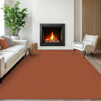 EARTHALL Woven Area Rugs 6x9 Ft Washable Living Room Rugs Non Slip Rubber Backed Dining Room Rug Braided Bedroom Rugs Indoor Floor Carpet for Living Room, Bedroom, Dining Room, Beige/Ivory