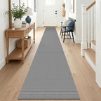 EARTHALL Woven Area Rugs 6x9 Ft Washable Living Room Rugs Non Slip Rubber Backed Dining Room Rug Braided Bedroom Rugs Indoor Floor Carpet for Living Room, Bedroom, Dining Room, Beige/Ivory
