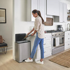 Rubbermaid Elite Stainless Steel Step-On Trash Can, 12 Gallon