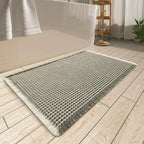 Upgraded Waffle Bath Mat Set of 2 Absorbent Bathroom Mat 18"x30" + 24"x48"