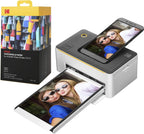 KODAK Dock Premium 4x6” Portable Instant Photo Printer (2022 Edition) Bundled with 120 Sheets | Full Color Photos, 4Pass & Lamination Process | Compatible with iOS, Android, and Bluetooth Devices