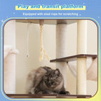 Hey-brother Wooden Cat Tree, Furniture Tower with Large Platforms, MPJ121SR