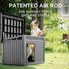 VIXZEN Dog House Outdoor & Indoor, Medium Size, Gray