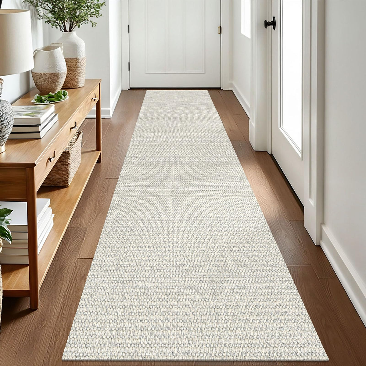 EARTHALL Washable Area Rug, Non Slip Living Room Rug, 5x7 Ft, Sand/Beige