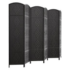 HALLYBEE Room Divider Panel,8 Panel Partition Room Dividers, Dark Mocha