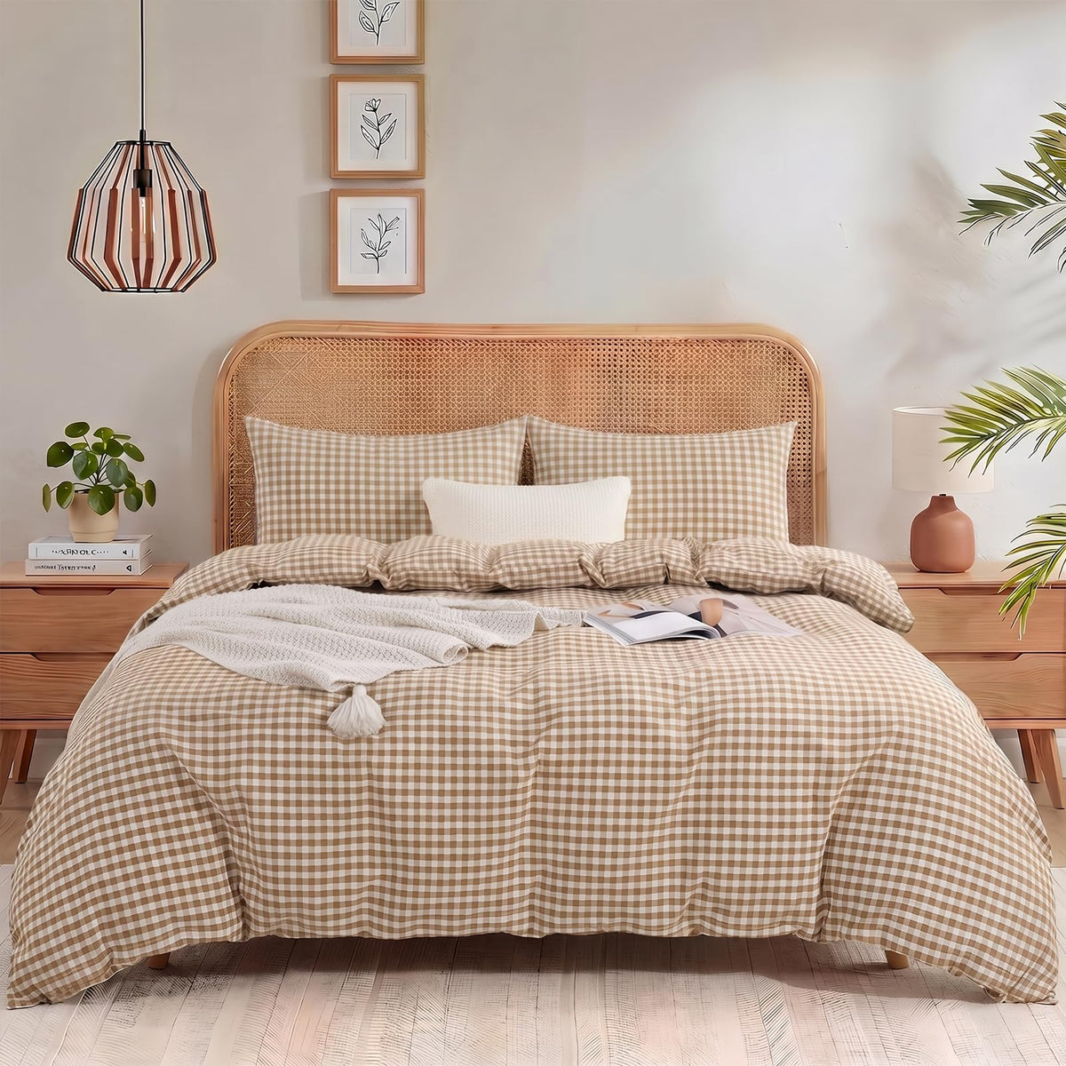NEXHOME PRO Duvet Cover Set Queen Size Linen Look Textured 100% Washed Cotton Duvet Cover Burgundy Dark Red 3 Pieces Bedding Set with Zipper Closure,Breathable, Soft Organic Natural(No Comforter)