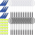 20/40 Pack Badminton Rackets Set with Shuttlecocks and Carrying Bags, Sturdy Lightweight Badminton Rackets Racquet for Adults Beginners Indoor Outdoor