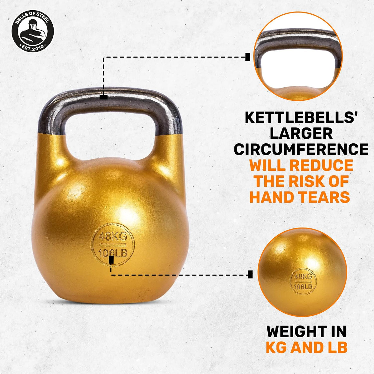 Competition Kettlebells Bells of Steel - Pro Grade 33mm Handle