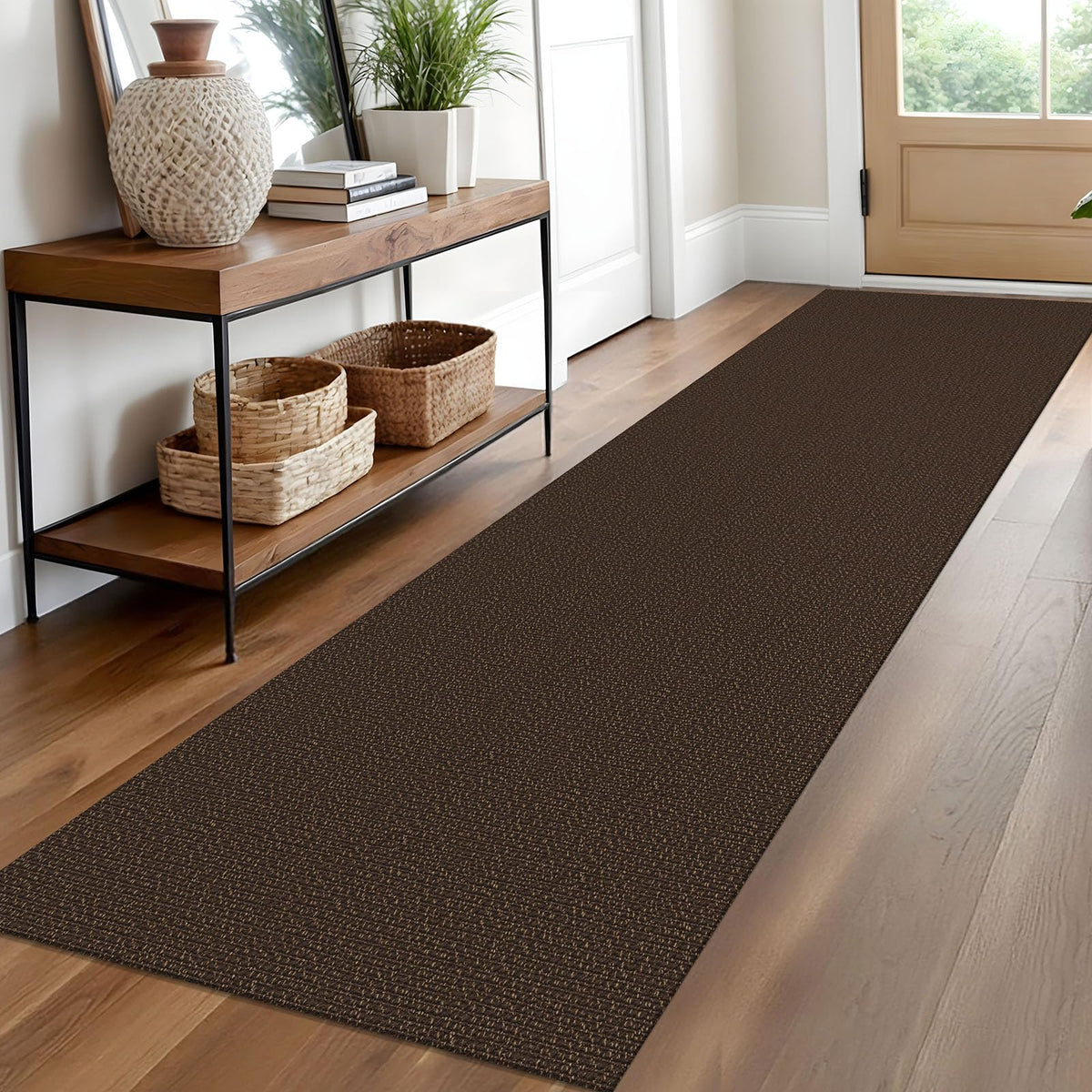 EARTHALL Washable Area Rug, Non Slip Living Room Rug, 5x7 Ft, Sand/Beige