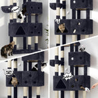 Globlazer Extra Large Cat Tower for Big Cats 20 lbs, 81in, F81, Dark Grey