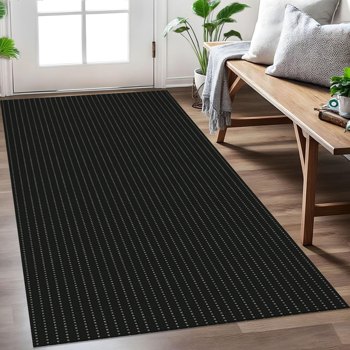 EARTHALL Washable Area Rug, Non Slip Living Room Rug, 5x7 Ft, Sand/Beige