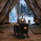 GIANTEX Hot Tent Stove, 8.4 ft Wood Burning Stove with Ash Tray
