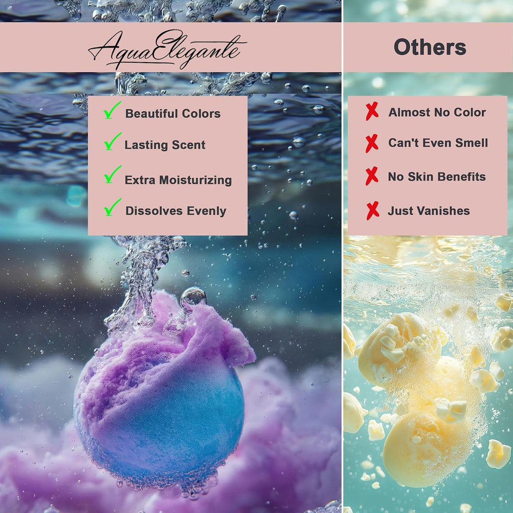 Aqua Elegante Luxury Bath Bombs for Women - Gift Set of 24 Fizzy Bathbombs