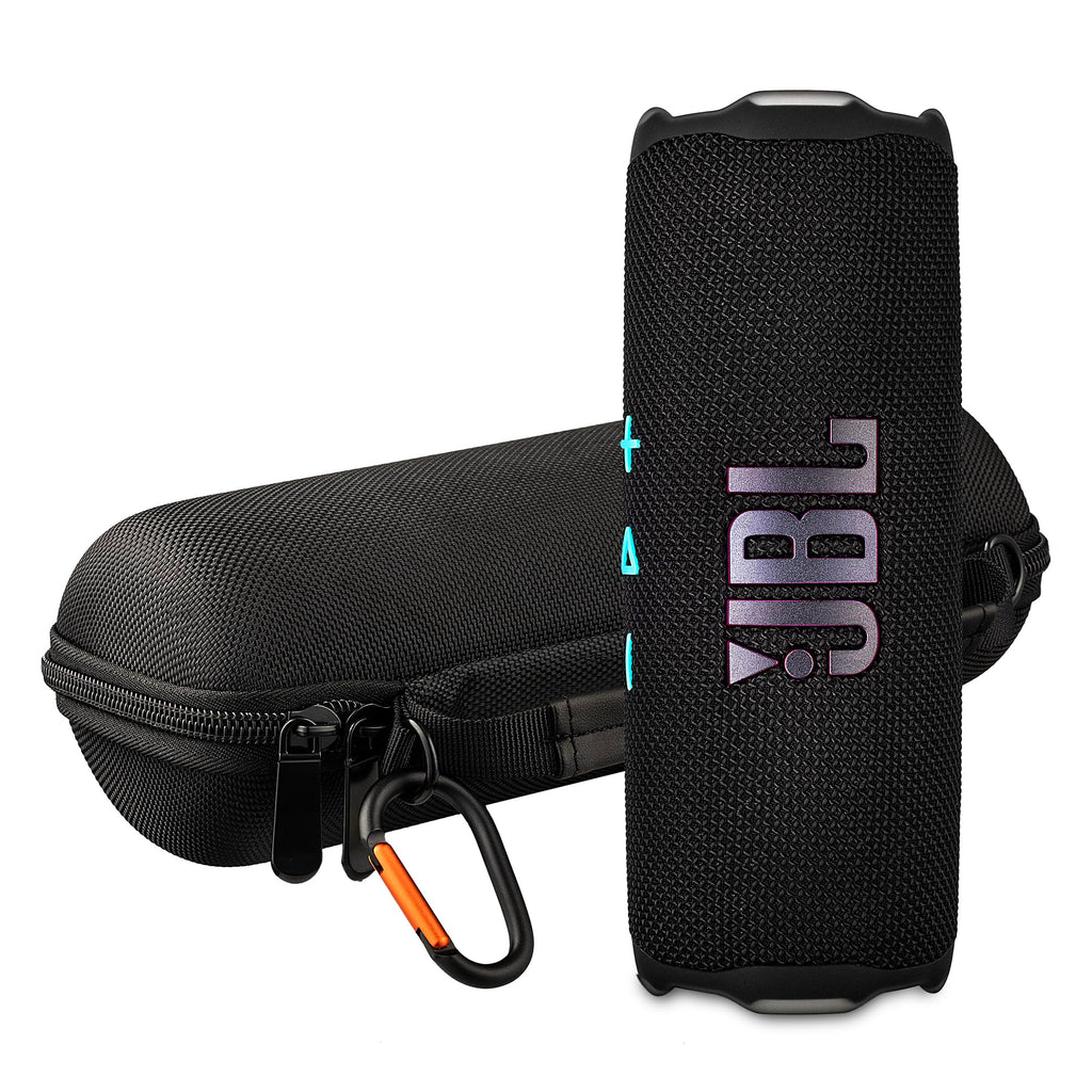 JBL FLIP 7 (Black) Waterproof Portable Speaker Bundle with X-Halo Hardcase (Black)