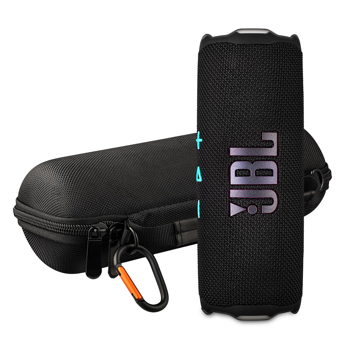 JBL FLIP 7 (Black) Waterproof Portable Speaker Bundle with X-Halo Hardcase (Black)
