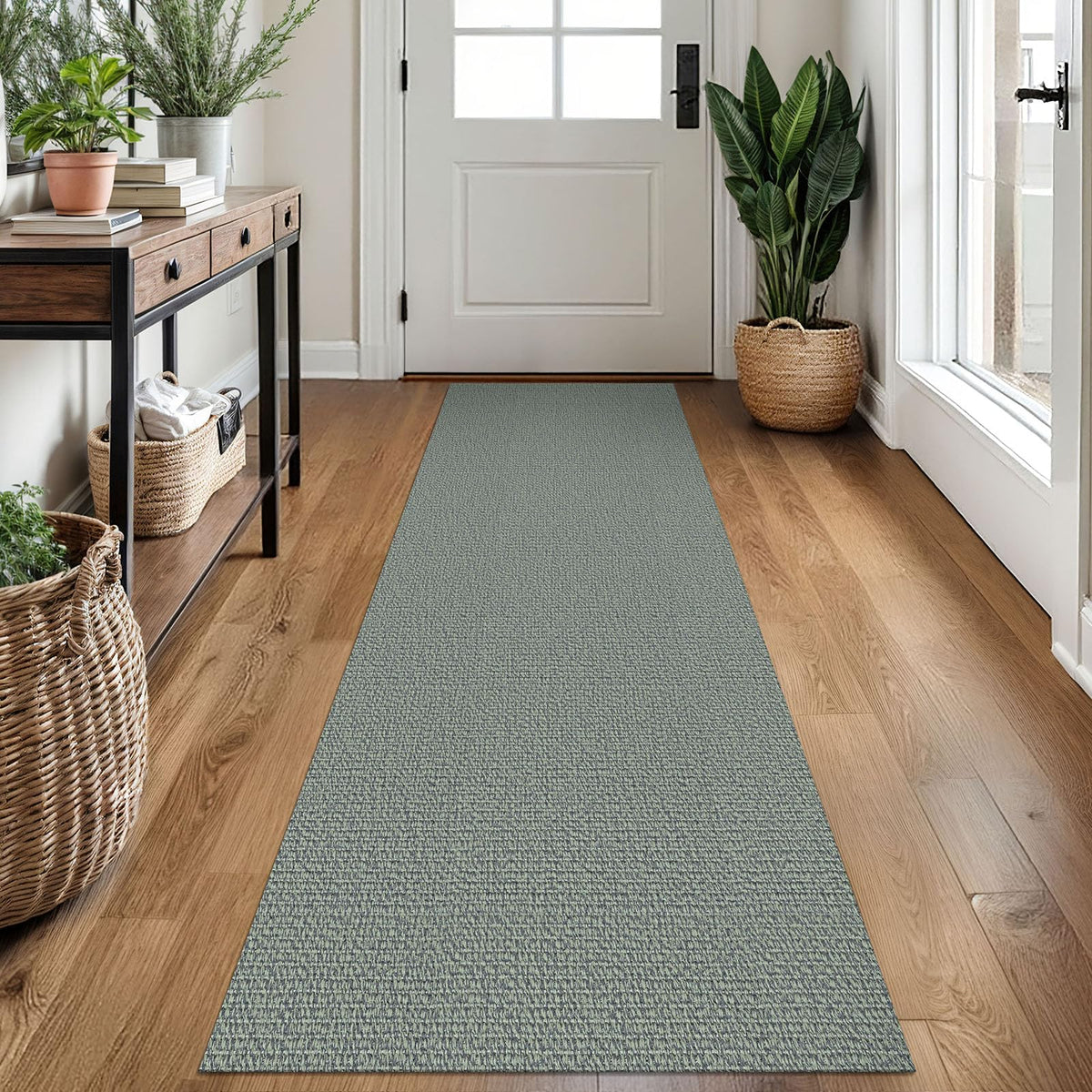 EARTHALL Washable Area Rug, Non Slip Living Room Rug, 5x7 Ft, Sand/Beige