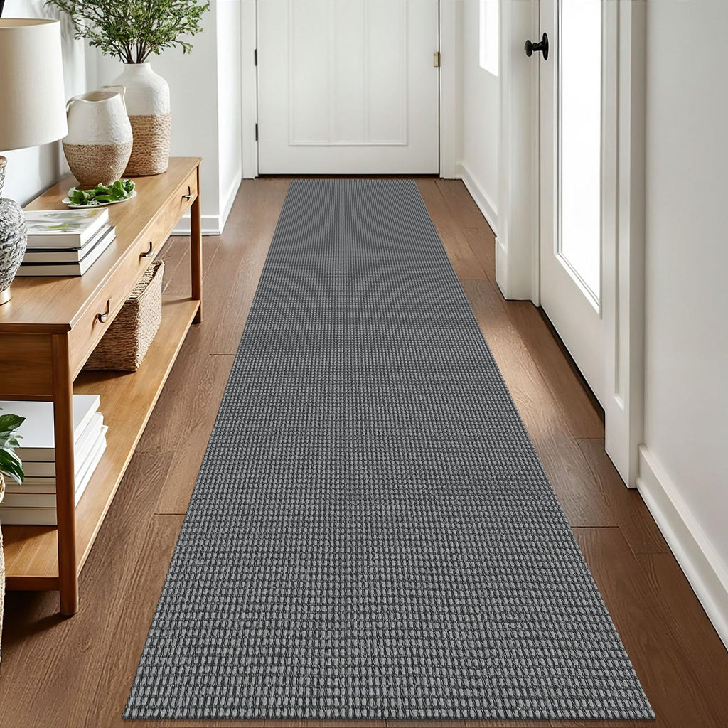 EARTHALL Woven Area Rugs 6x9 Ft Washable Living Room Rugs Non Slip Rubber Backed Dining Room Rug Braided Bedroom Rugs Indoor Floor Carpet for Living Room, Bedroom, Dining Room, Beige/Ivory