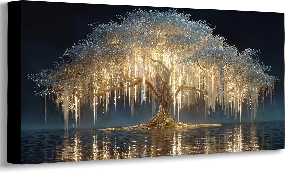 MBFKVFE Large Tree of Life Canvas Wall Art, 24x48 Inch