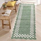 GarveeHome 5x7 Washable Area Rug Checkered Rug for Bedroom Living Room
