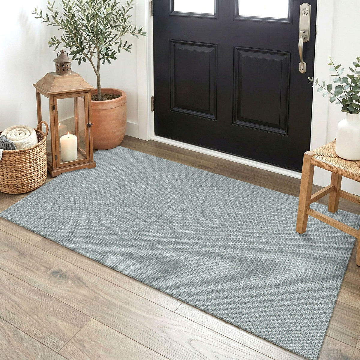 EARTHALL Washable Area Rug, Non Slip Living Room Rug, 5x7 Ft, Sand/Beige