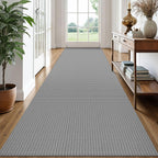 EARTHALL Woven Area Rugs 6x9 Ft Washable Living Room Rugs Non Slip Rubber Backed Dining Room Rug Braided Bedroom Rugs Indoor Floor Carpet for Living Room, Bedroom, Dining Room, Beige/Ivory