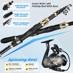 PLUSINNO Fishing Gear-Fishing Rod & Fishing Backpack, Fish Net,Tackle Box