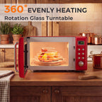 0.7Cu.ft Mini Microwave Countertop w/ 5 Micro Power, 700W