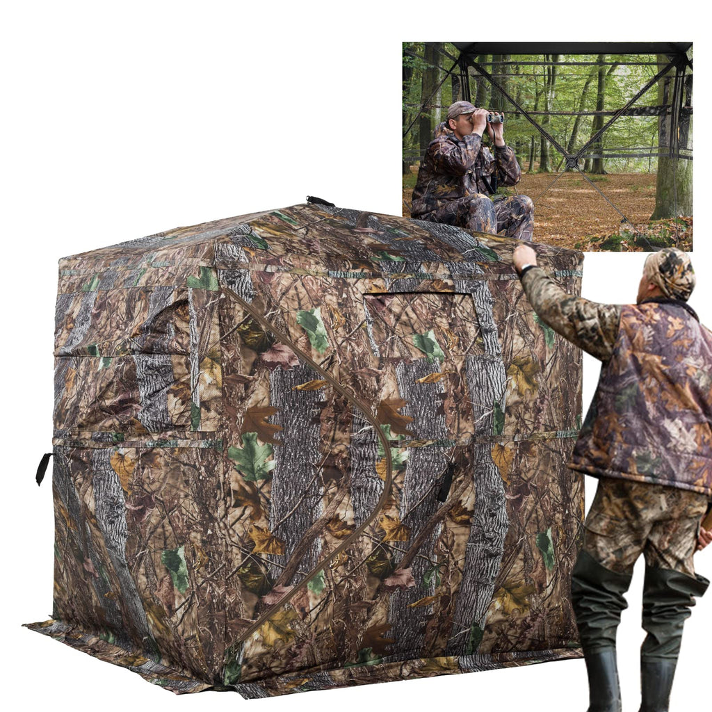 FUNHORUN Hunting Blind 270/360 See Through Deer Blind, Pop Up Ground Blind