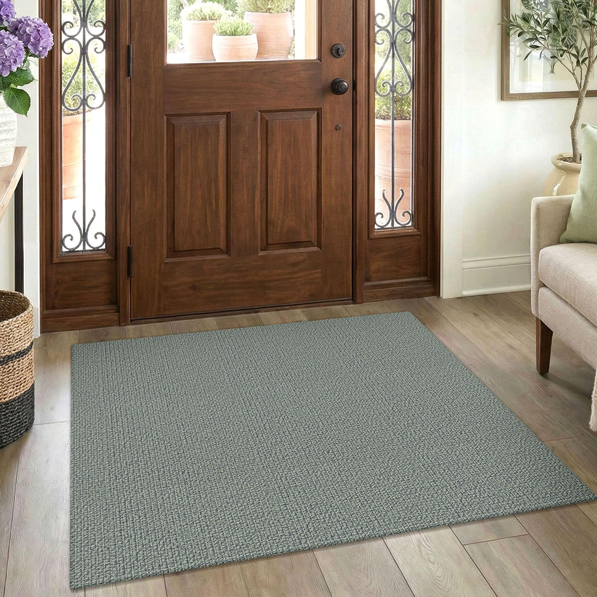EARTHALL Washable Area Rug, Non Slip Living Room Rug, 5x7 Ft, Sand/Beige