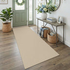 EARTHALL Woven Area Rugs 6x9 Ft Washable Living Room Rugs Non Slip Rubber Backed Dining Room Rug Braided Bedroom Rugs Indoor Floor Carpet for Living Room, Bedroom, Dining Room, Beige/Ivory