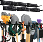 TIDYME Garage Tool Organizer Wall Mount, 96", 6 Racks 12 Hooks, 600 lbs