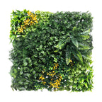 ECOOPTS 20"x20" Faux Ivy Privacy Fence Screen Artificial Boxwood Panels Topiary Hedge Plants for Indoor Outdoor Decoration, #4 Mixed Leaves, 21 Packs