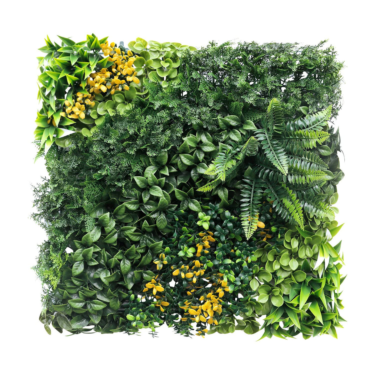 ECOOPTS 20"x20" Faux Ivy Privacy Fence Screen Artificial Boxwood Panels Topiary Hedge Plants for Indoor Outdoor Decoration, 12 Mixed Leaves, 20 Packs