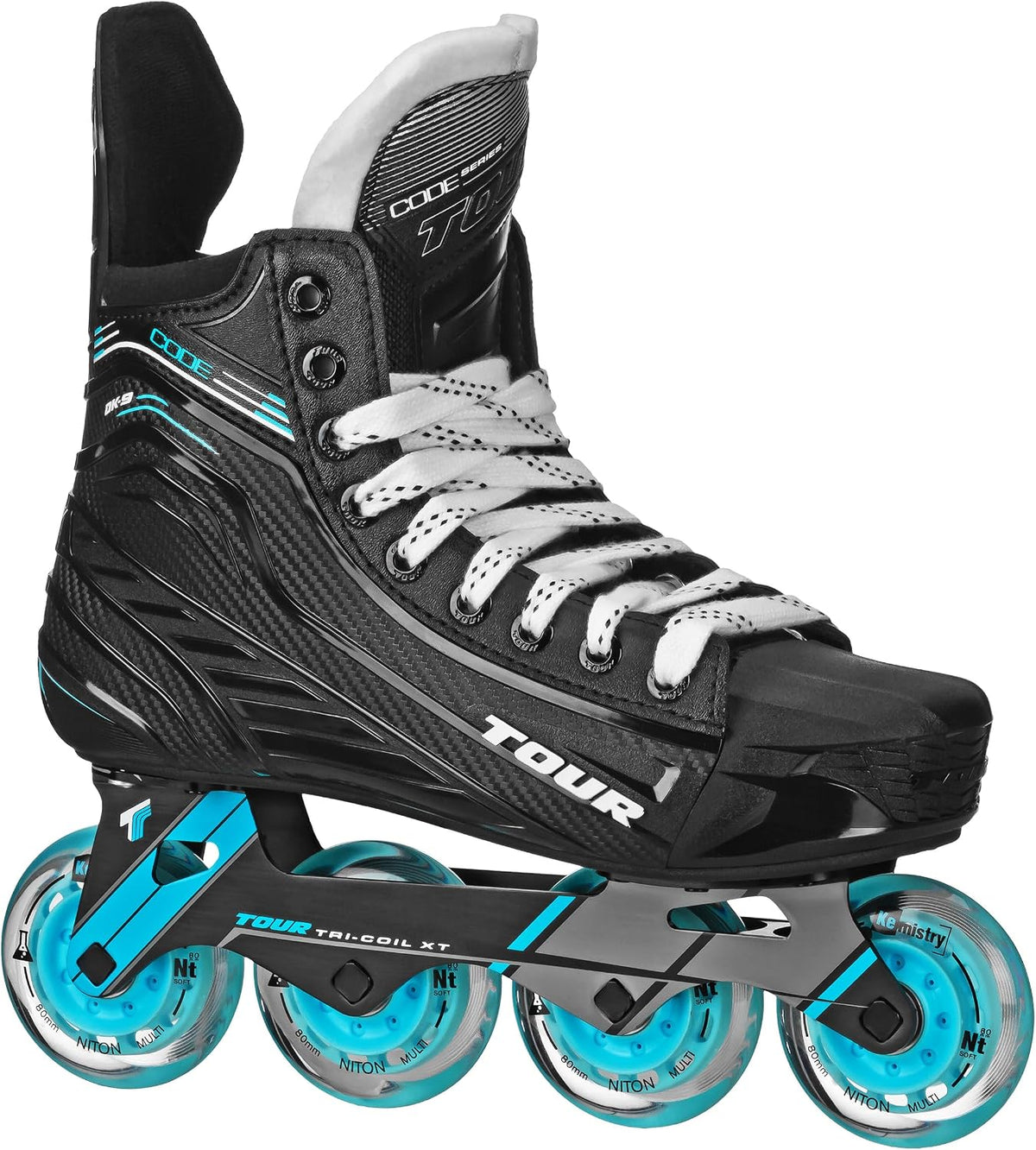 Tour Code DK9 Roller Hockey Skates, Inline Hockey Skates, Black