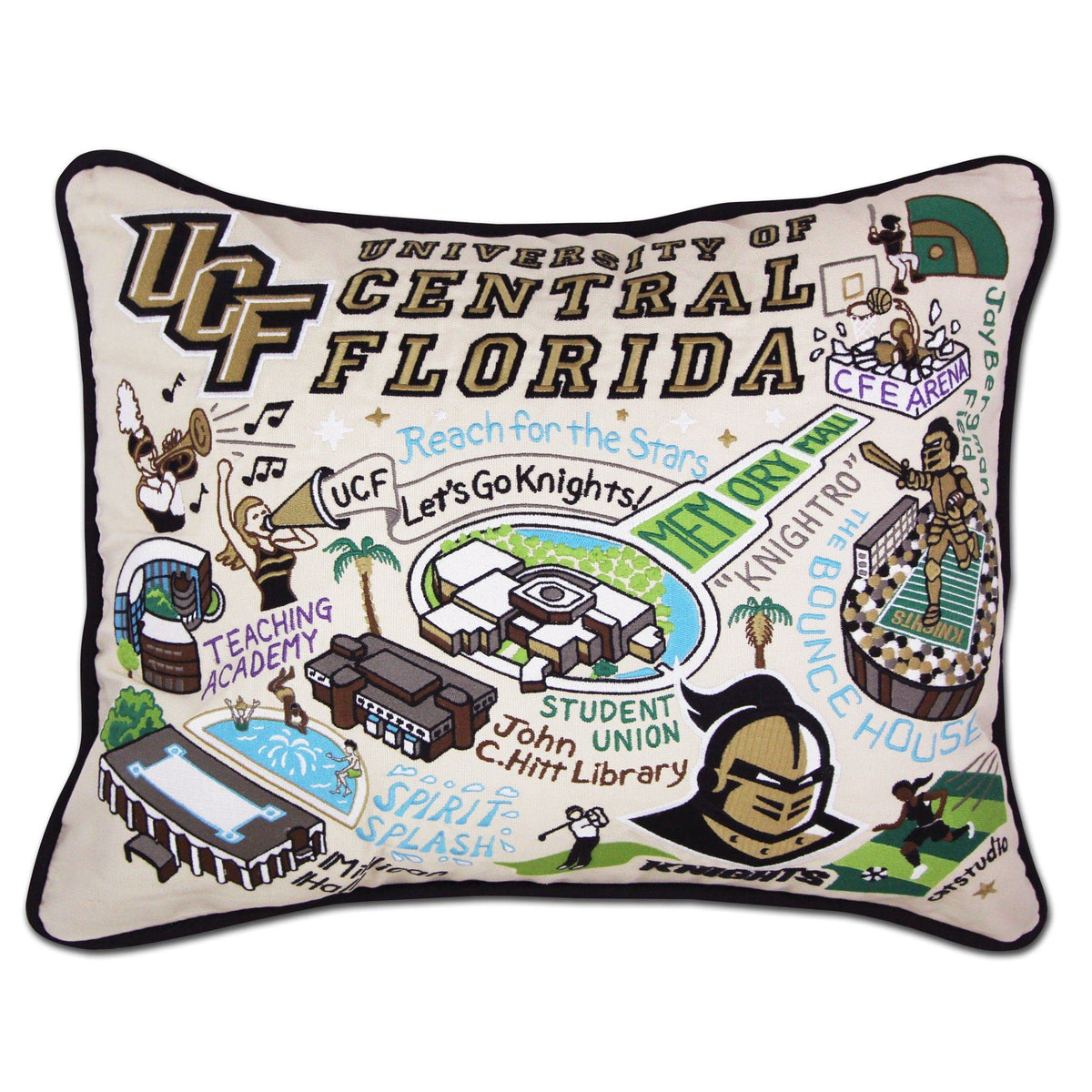 Catstudio Texas A&M Aggies Hand Embroidered Throw Pillow
