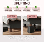 Utopia Bedding Adjustable Bed Risers 3 & 5 Inch, Black, 36-Pack