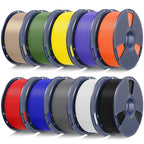 SUNLU PLA+2.0 3D Printer Filament, Multicolor, 10-Pack (10KG)