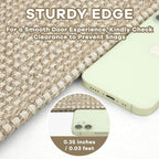 EARTHALL Woven Area Rugs 6x9 Ft Washable Living Room Rugs Non Slip Rubber Backed Dining Room Rug Braided Bedroom Rugs Indoor Floor Carpet for Living Room, Bedroom, Dining Room, Beige/Ivory