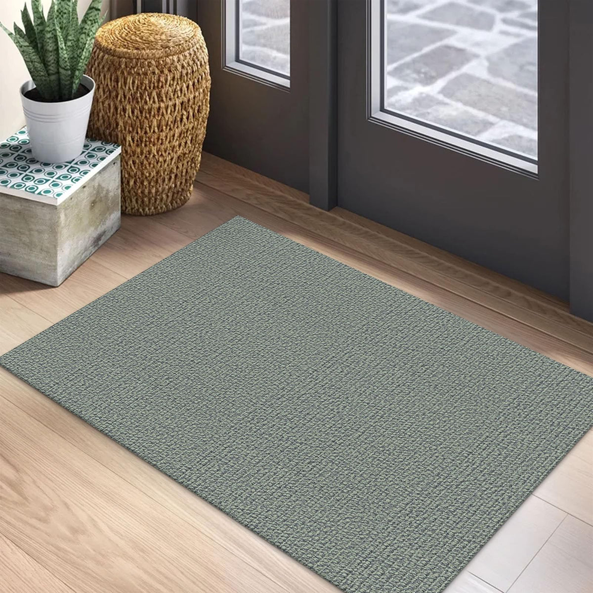 EARTHALL Washable Area Rug, Non Slip Living Room Rug, 5x7 Ft, Sand/Beige