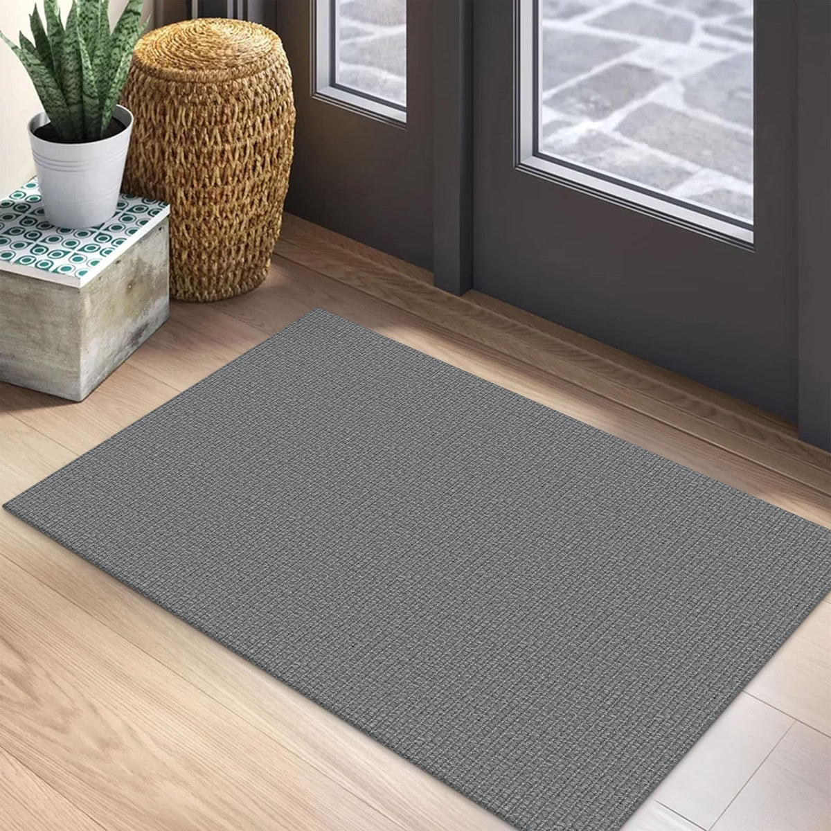 EARTHALL Washable Area Rug, Non Slip Living Room Rug, 5x7 Ft, Sand/Beige