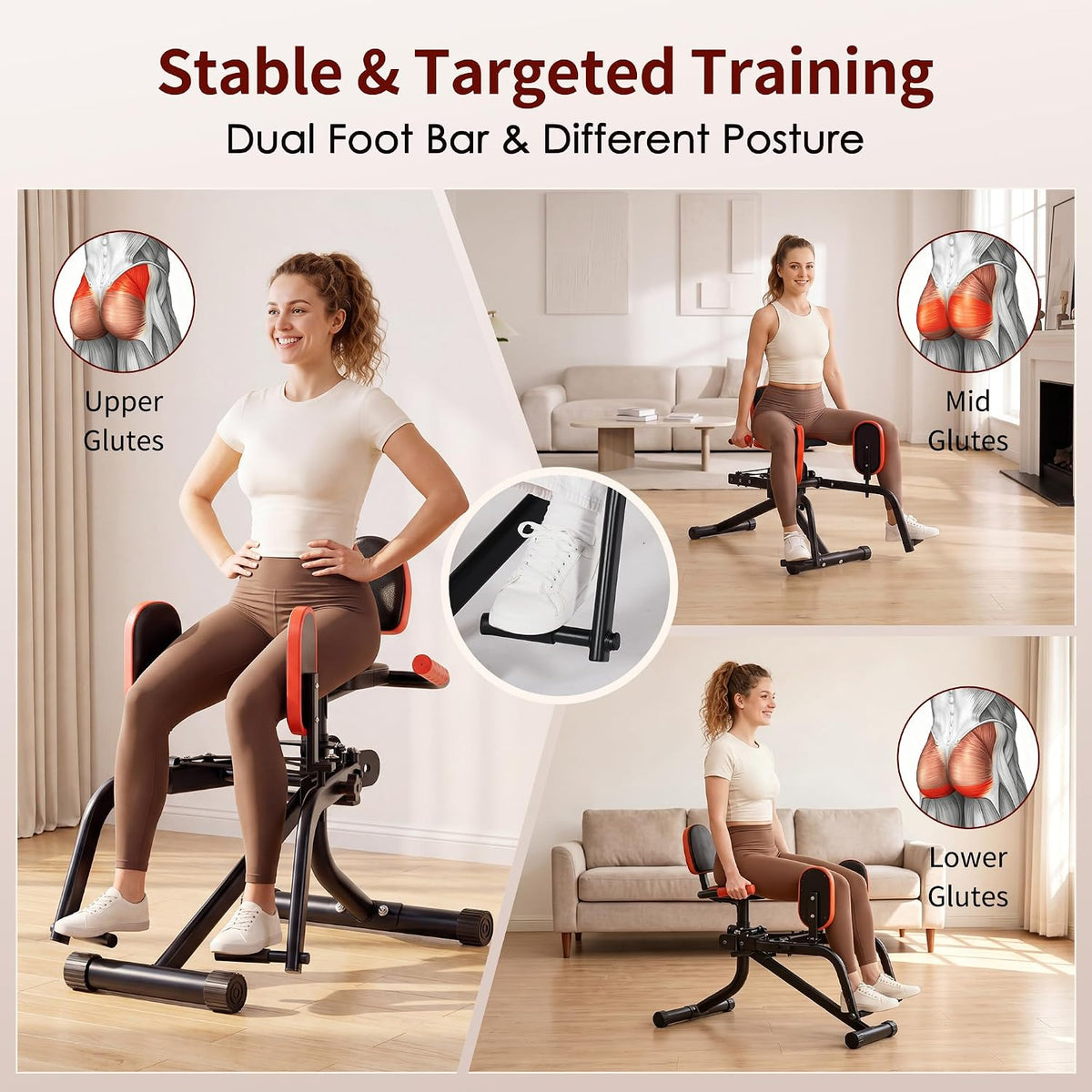 soges Hip Abductor/Adduction Machine for Home Gym, Glute & Thighse