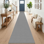 EARTHALL Woven Area Rugs 6x9 Ft Washable Living Room Rugs Non Slip Rubber Backed Dining Room Rug Braided Bedroom Rugs Indoor Floor Carpet for Living Room, Bedroom, Dining Room, Beige/Ivory