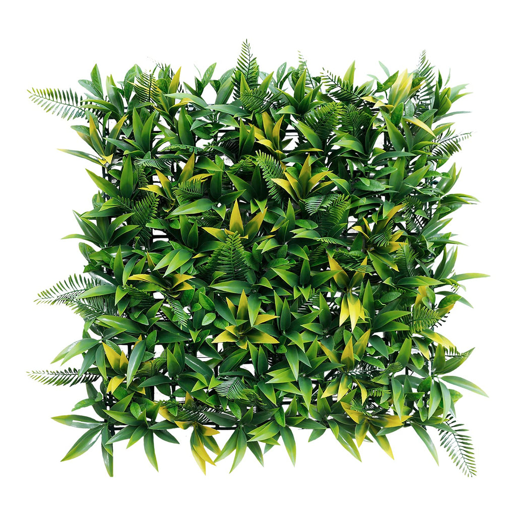 ECOOPTS 20"x20" Faux Ivy Privacy Fence Screen Artificial Boxwood Panels Topiary Hedge Plants for Indoor Outdoor Decoration, #3 Mixed Leaves, 20 Packs